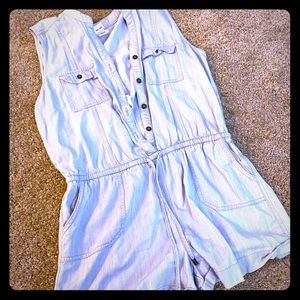 Chambray Button Down Romper